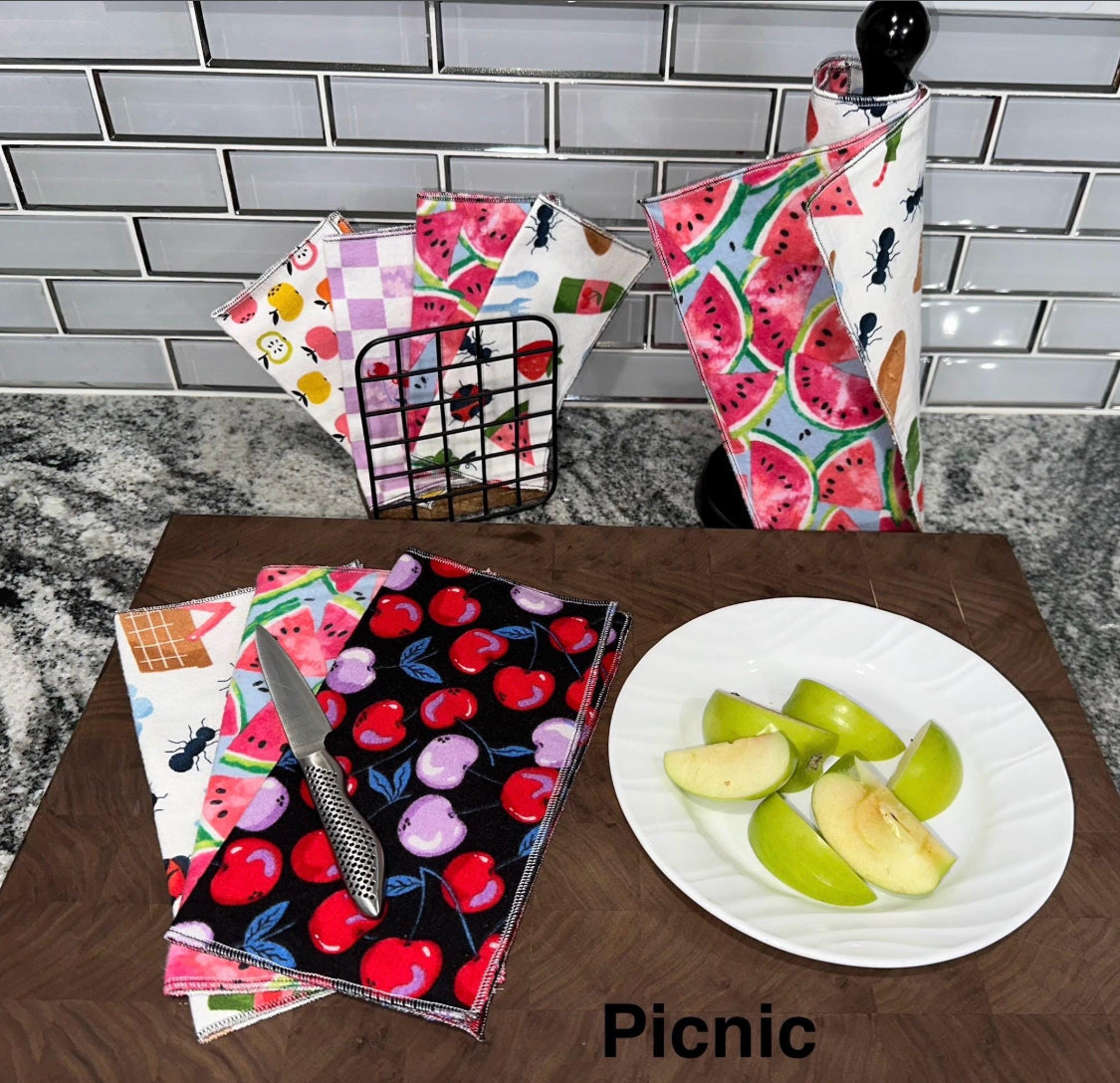 Starter Set Reusable Unpaper Towels – Eco-Friendly Kitchen Cloths