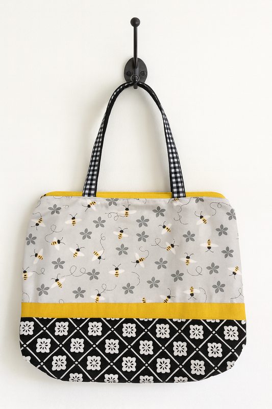 Handmade Bee-Inspired Tote Bag – 18.5 X 13