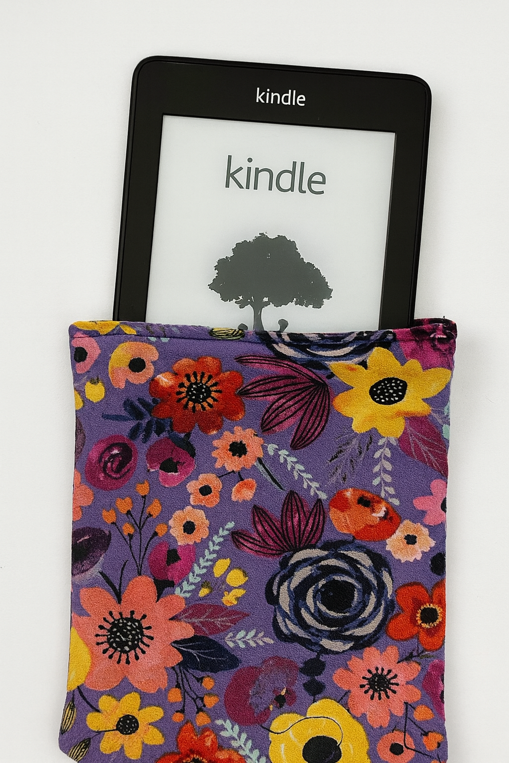 Mini Quilted Fabric Sleeve – 5”x7” Padded Pouch – Handmade Floral Case with 7” Opening