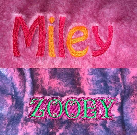 40x50 Custom Embroidered Baby/Toddler Blankets