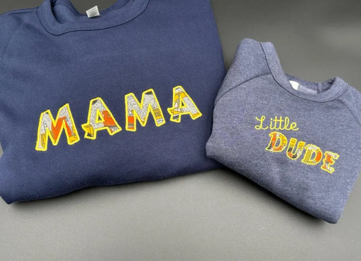 Mama & Little Matching Sweatshirt Set – “Little Miss” or “Little Dude” | Mommy and Me Outfits | Personalized Gift for Mom and Child