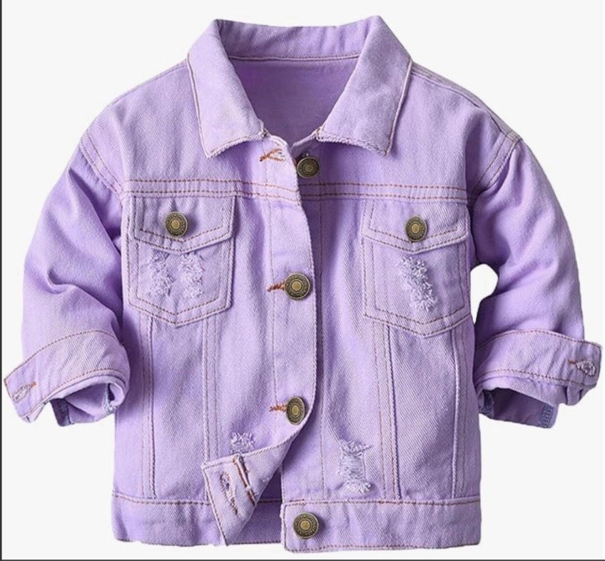 Custom Embroidered Kids Denim Jacket