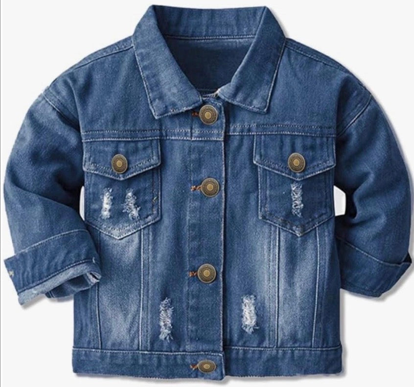 Custom Embroidered Kids Denim Jacket