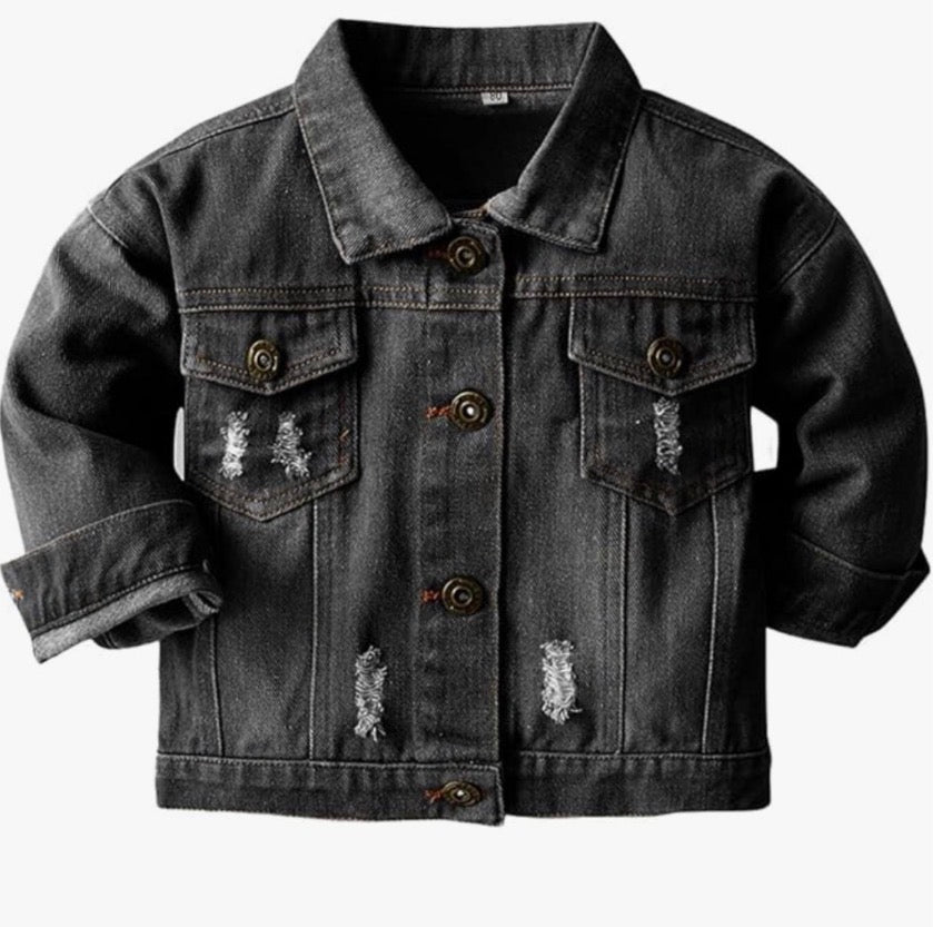 Custom Embroidered Kids Denim Jacket