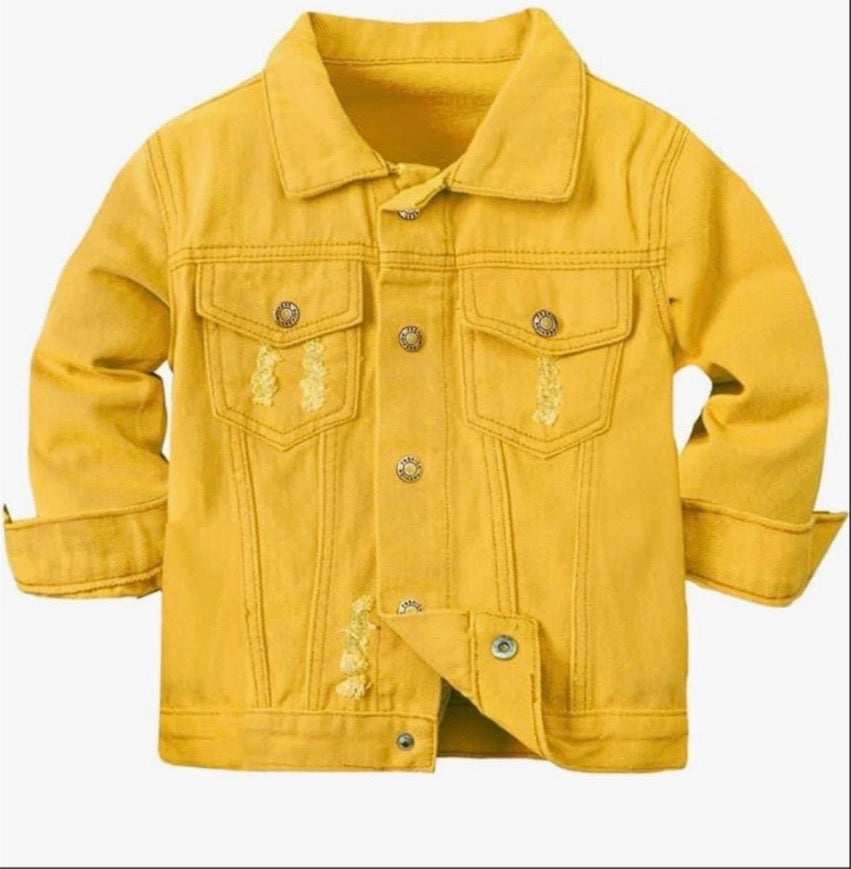 Custom Embroidered Kids Denim Jacket
