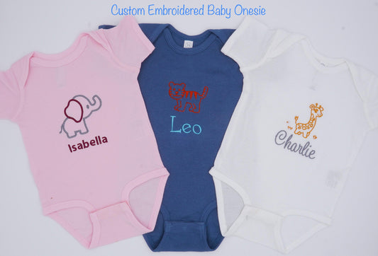 Custom Embroidered Baby Onesies