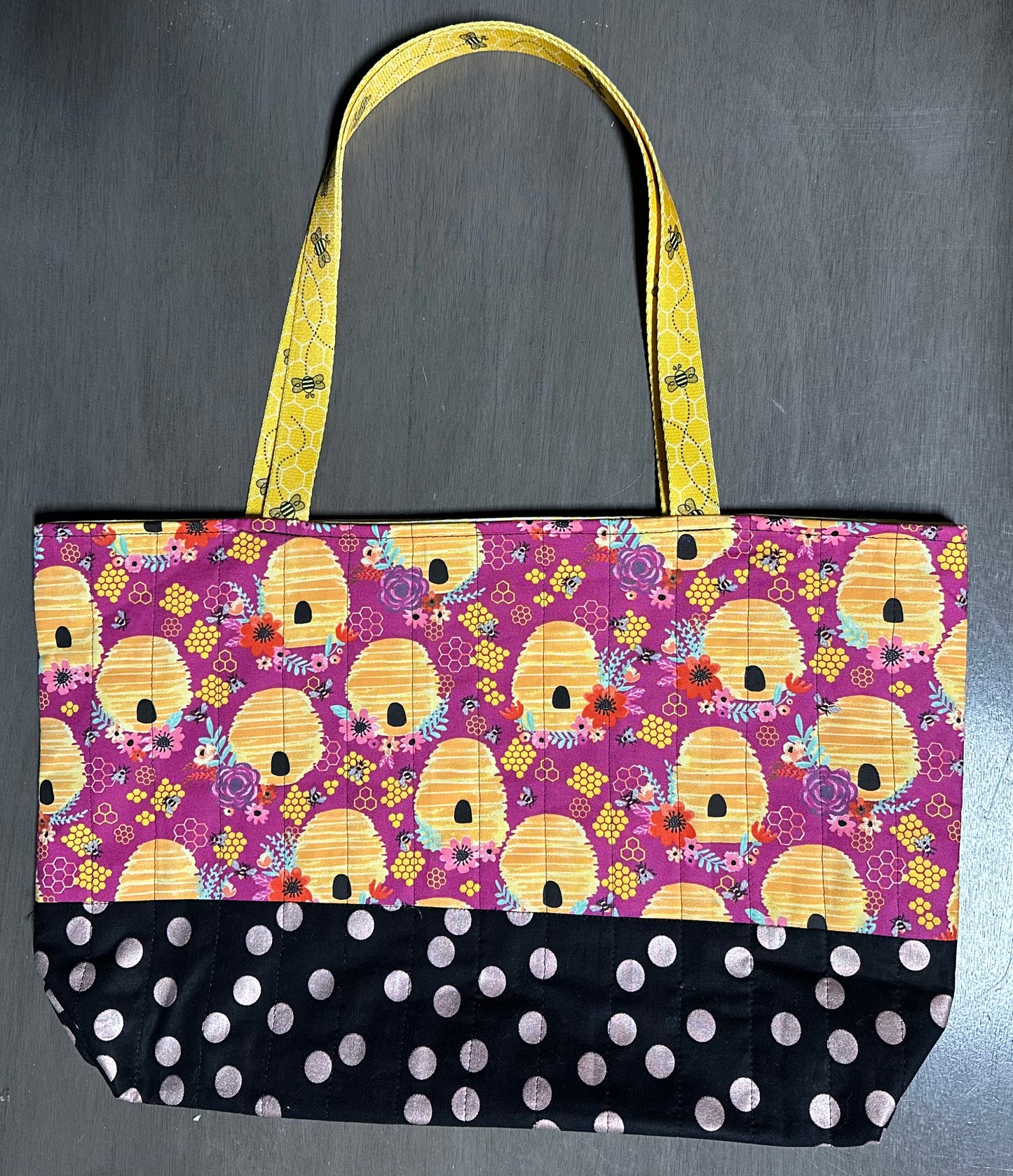 🐝 Handmade Bee-Inspired Tote Bag – 12x19”