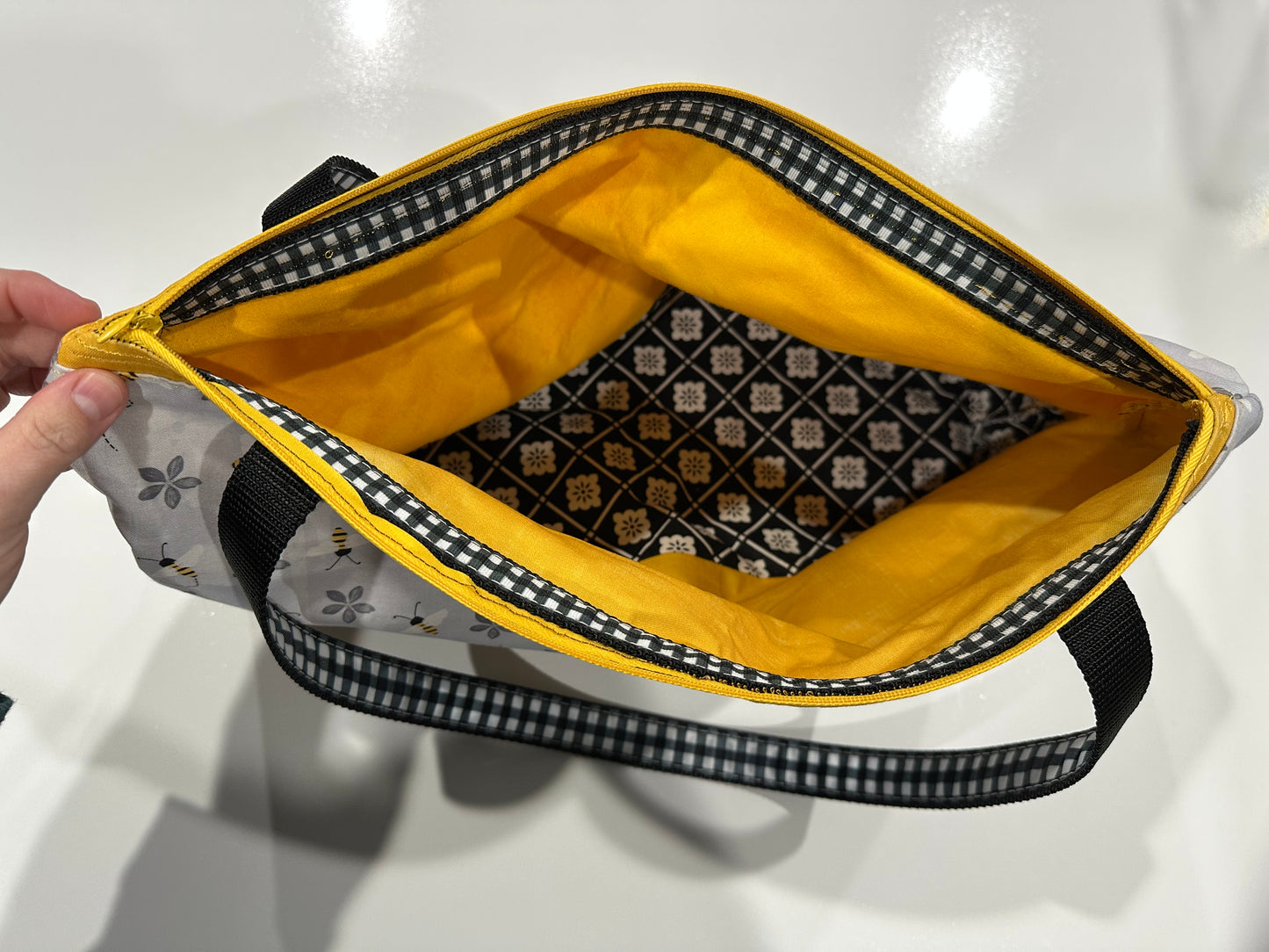 Handmade Bee-Inspired Tote Bag – 18.5 X 13