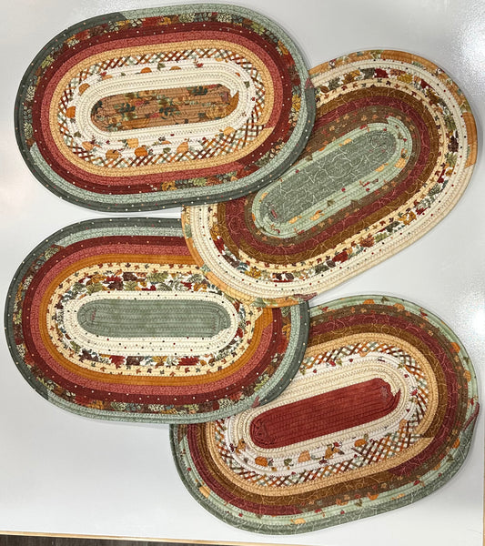 Handmade Jelly Roll Placemats – 14.5” x 21.5” – Autumn Farmhouse Collection