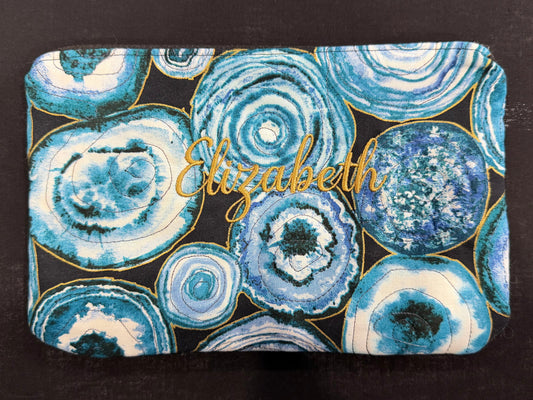 Zipper Pouch Name Embroidery